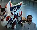Deutsches Fußballmuseum, Dortmund/Rostow-Rhino von Graffitikünstler Friedrich Lohmeier