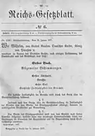 Verkündung der Zivilprozessordnung (RGBl. 1877, S. 83)