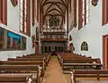 Blick zur Orgelempore, Orgel von 1970 mit 25 Registern