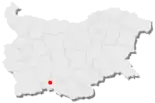 Karte von Bulgarien, Position von Dewin hervorgehoben