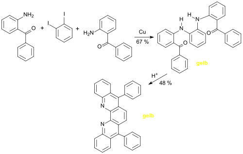 Synthese eines Dibenzophenanthrolin-Pigments aus 2-Aminobenzophenon