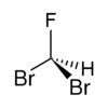 Strukturformel von Dibromfluormethan