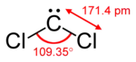 Strukturformel von Dichlorcarben