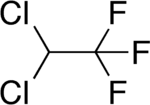 Strukturformel von 2,2-Dichlor-1,1,1-trifluorethan