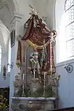 Südlicher Seitenaltar mit dem heiligen Florian