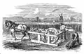 „Mähmaschine von Tolemache“ aus der Zeitschrift Die Gartenlaube von 1853