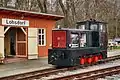 199 312 als Museumslok der Schwarzbachbahn in Lohsdorf (2013)