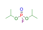 Diisopropylfluorphosphat (da zwei Reste am Phosphor gleich sind, liegt keine Konfigurationsisomerie vor)