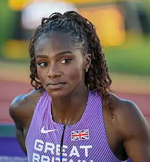 Dina Asher-Smith bei den Weltmeisterschaften 2022 in Eugene