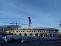 Neue Aufbauten auf dem alten Dinamo-Stadion im September 2017