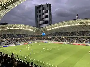 Blick in den Innenraum am 15. Juli 2021 beim Spiel der 2. Qualifikationsrunde der UEFA Europa Conference League 2021/22 zwischen dem FC Dinamo Batumi und BATE Baryssau (0:1)