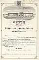 Stempelmarke auf einer Aktie der Dingelber Zucker-Fabrik von 1873