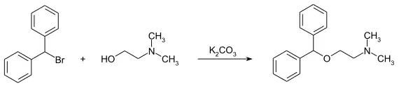 Synthese von Diphenhydramin