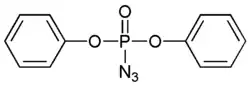 Strukturformel von Diphenylazidophosphat