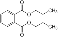 Strukturformel von Dipropylphthalat