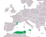 Verbreitung von Discoglossus pictus