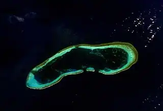 ISS-Foto des Atolls