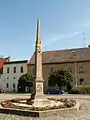 Distanzsäule auf dem Roßplatz