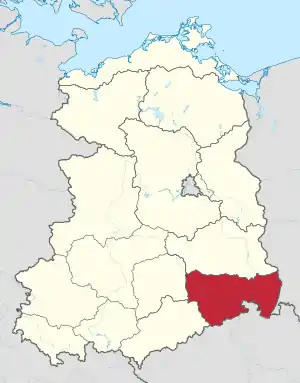 Lage des Bezirks Dresden in  der DDR