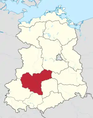 Lage des Bezirks Halle in  der DDR