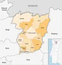 Karte des Distrikts Distrikt Vila Real