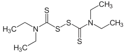 Strukturformel von Disulfiram