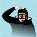 Ich bin OK!an der Oberfläche mit einer Hand, aus großer Distanz sichtbar.