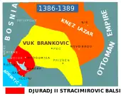 Zeta (rot) zur Zeit von Đurađ II.