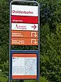 Schild an der "Bergstation" (2019)