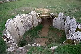 Die Kammer mit Gangmündung