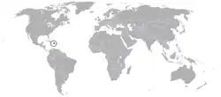 Lage von Dominikanische Republik und Osttimor