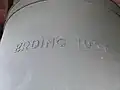 Inschrift "Erding 1951" auf der großen Glocke