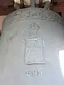 Prägung der Glockengießerei auf der kleinen Glocke