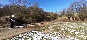 Ruinen der alten Dornmühle, rechts der Gewölbekeller