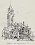 Entwurf von Hubert Stier zum zweiten Wettbewerb, 1891 (2. Platz)