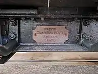 Fabrikschild des Niederbordwagen (I)