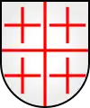 Fadenkreuz mit vier Kreuzen bewinkelt