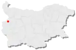 Karte von Bulgarien, Position von Dragoman hervorgehoben