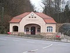 Drahtseilbahn Augustusburg, Gebäude der Talstation (2016)