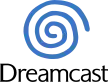 Das Dreamcast-Logo. Orange für Amerika und Asien; Blau für Europa und Ozeanien