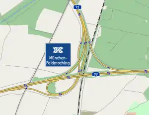 Übersichtskarte Dreieck München-Feldmoching