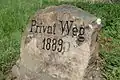 Wegweiser aus dem Jahr 1889.