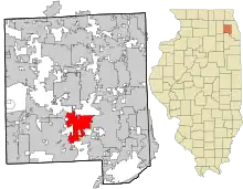 Lage im DuPage County
