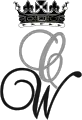 Bekröntes Mono­gramm des Herzog­paares: „C“ und „W“