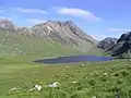 Der A’ Mhaighdean von Westen, im Vordergrund Dubh Loch