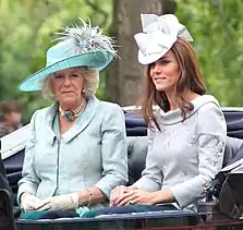 Camilla und Catherine, Duchess of Cambridge bei Trooping the Colour, 17. Juni 2012