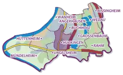 Karte von Huckingen
