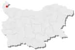 Karte von Bulgarien, Position von Dunawzi hervorgehoben