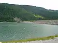 Wasserseite Stau­damm Durlaßboden