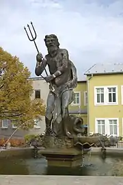 Neptunbrunnen auf dem Markt